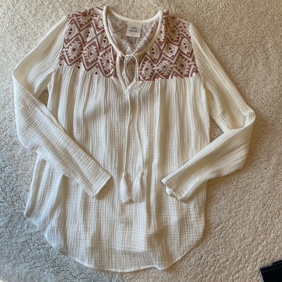NWOT - Knox Rose - long sleeve peasant blouse - Picture 2 of 6